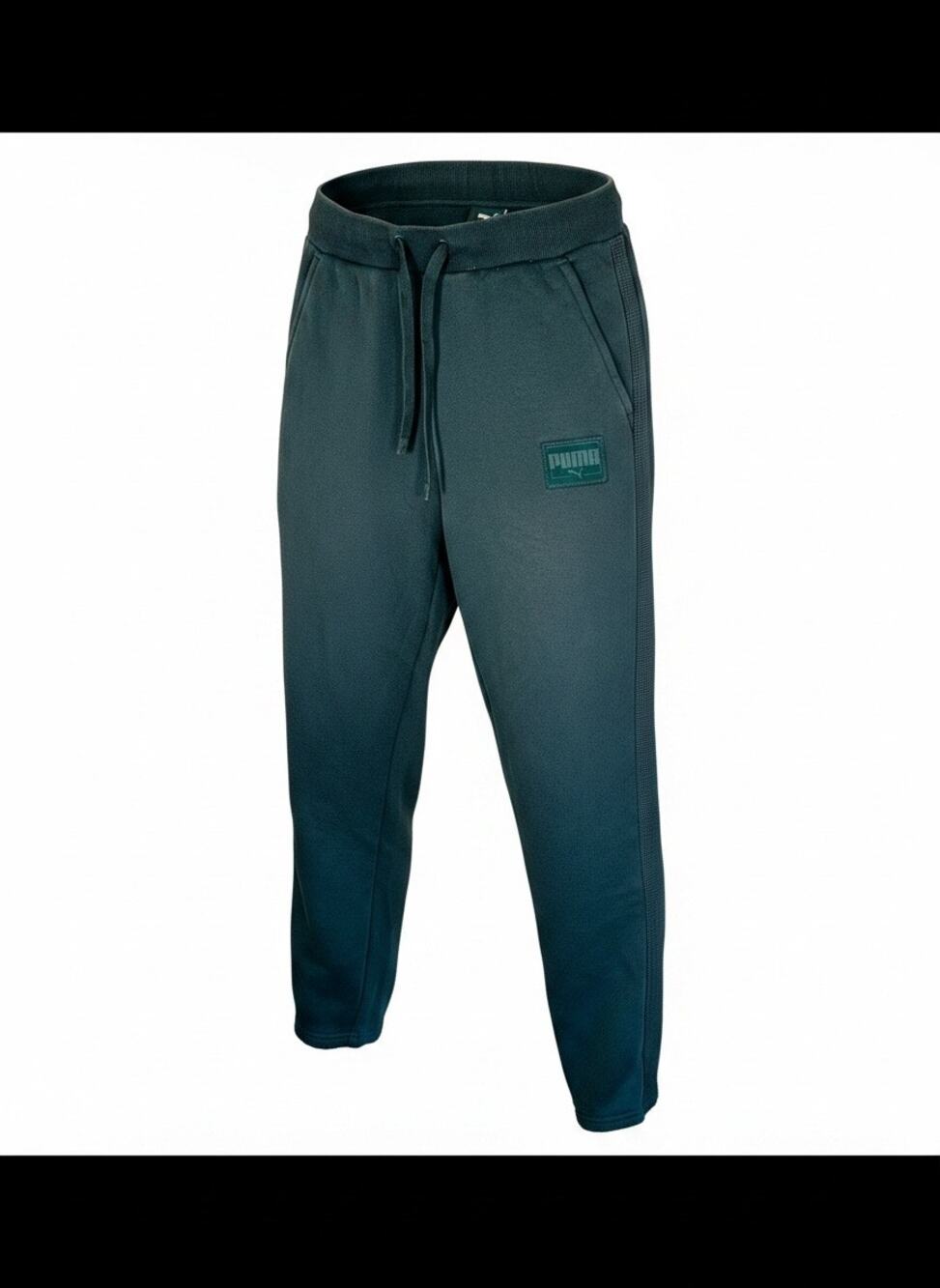 Puma Men's Tapered leg Drawstring dark teal sweatpants  Size small